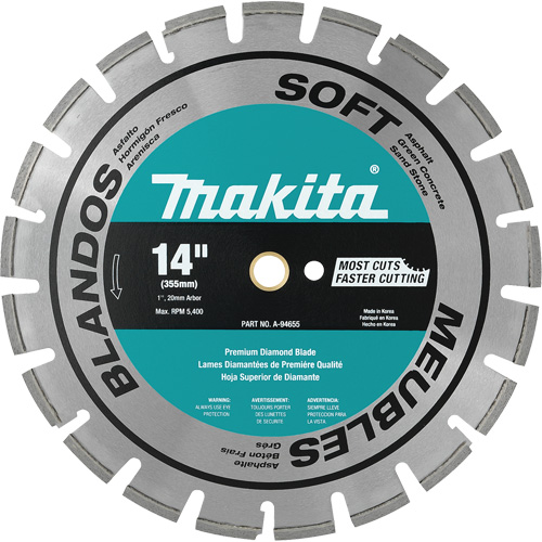 Lame de diamant segment&eacute;e pour mat&eacute;riau doux Ontario Safety Products