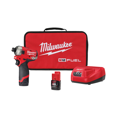 M12 Fuel Surge Hex Hydraulic Driver Kit, 1/4", 450 in-lbs Max. Torque, 12 V, Lithium-Ion Ontario Safety Products