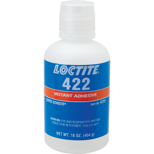 422 Super Bonder&reg; Instant Adhesive, Clear, Bottle, 16 oz. Ontario Safety Products