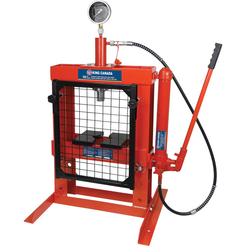 Presse hydraulique avec garde &agrave; grillage, Capacit&eacute; 10 tonnes Ontario Safety Products