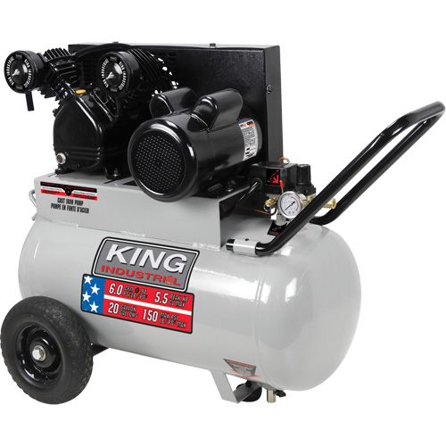 Compresseur &agrave; air, &eacute;lectrique, 20 gal. (24 gal. US), 150 PSI, 120/1/240/1 V Ontario Safety Products