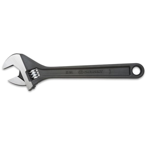 Adjustable Wrench, 4" L, 1/2" Max Width, Black Oxide Ontario Safety Products
