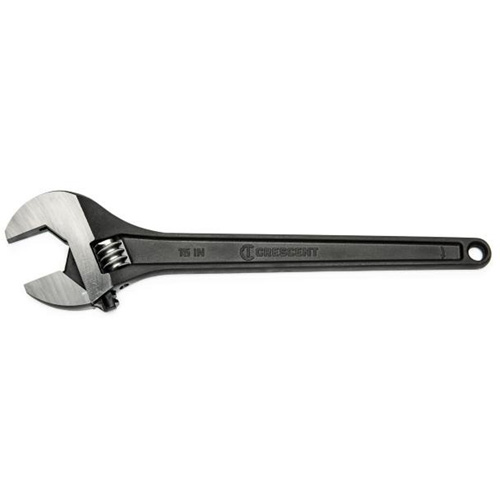 Adjustable Wrench, 15" L, 1-2/3" Max Width, Black Ontario Safety Products