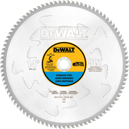 Stainless Steel Cutting Saw Blade, 14", 90 Teeth, Metal Use Ontario Safety Products