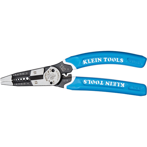 Klein-Kurve&reg; Heavy-Duty Wire Stripper, Cutter & Crimper Multi-Tool, 8-1/4" L, 8 - 20 AWG Ontario Safety Products