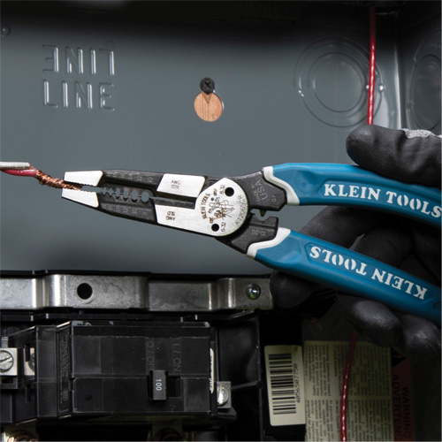 Klein-Kurve&reg; Heavy-Duty Wire Stripper, Cutter & Crimper Multi-Tool, 8-1/4" L, 8 - 20 AWG Ontario Safety Products