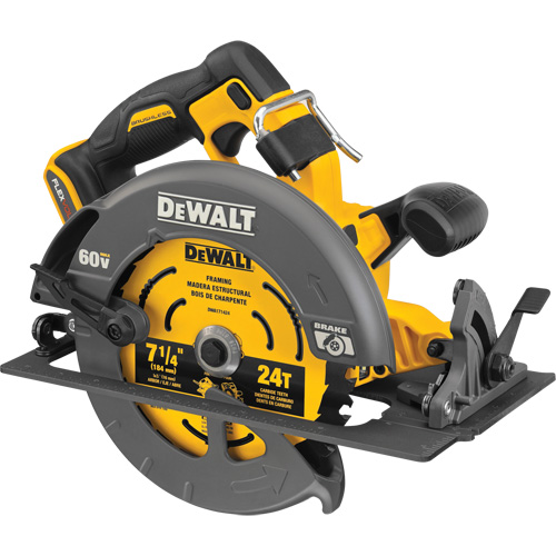 Scie circulaire sans balai Flexvolt Max avec frein &eacute;lectrique (outil seulement), 7-1/4", 60 V Ontario Safety Products