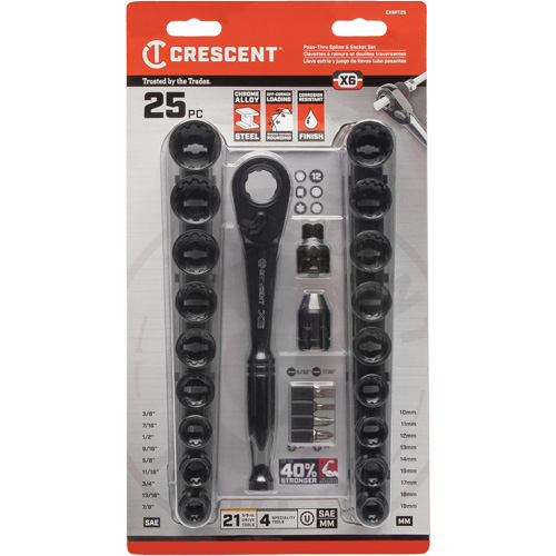 Ensemble d'outils pour m&eacute;canicien, 25 Mcx, Prise de 3/8" Ontario Safety Products