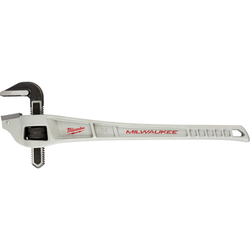 Cl&eacute; &agrave; tuyau coud&eacute;e en aluminium, Cap des m&acirc;choires 3", Longueur 24", Fini Rev&ecirc;tement en poudre, Prise Ergonomique Ontario Safety Products