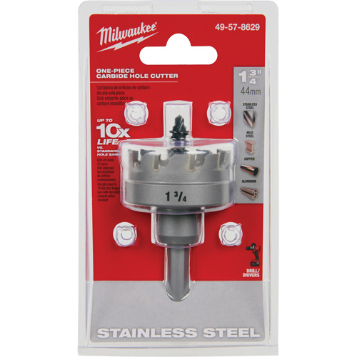 One-Piece Carbide Hole Cutters, 1-3/4", 3/16" Depth of Cut Ontario Safety Products