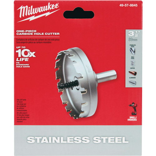 One-Piece Carbide Hole Cutters, 3-1/2", 3/16" Depth of Cut Ontario Safety Products