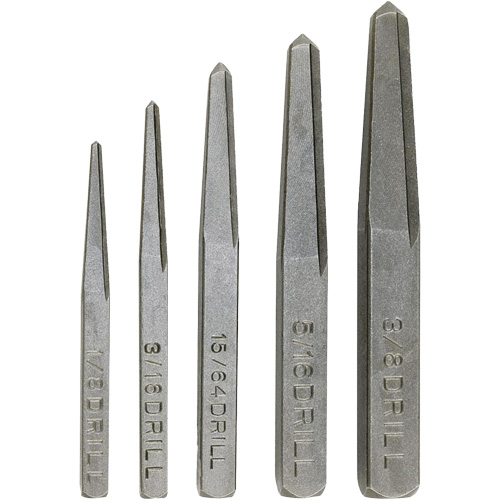 Jeu d'extracteurs &agrave; vis, Acier au chrome, 5 Morceaux Ontario Safety Products