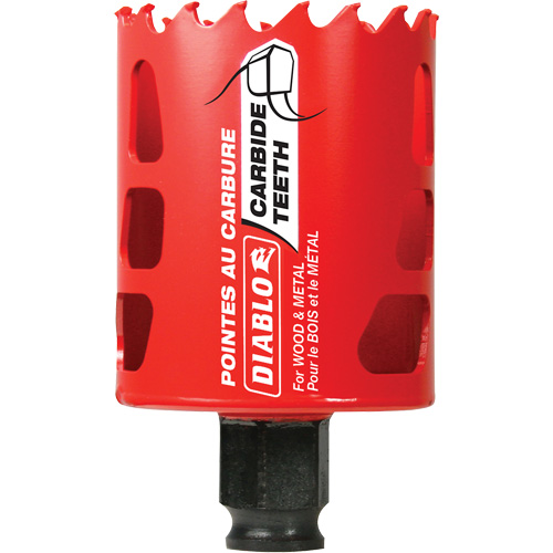 Wood & Metal Hole Saw, 2-1/8", 2-3/8" Depth of Cut, Carbide Ontario Safety Products