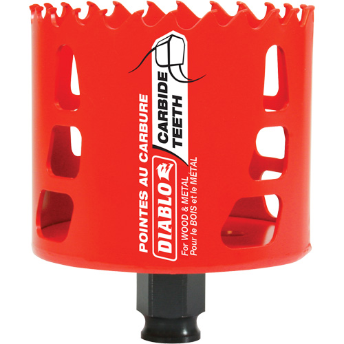 Wood & Metal Hole Saw, 3", 2-3/8" Depth of Cut, Carbide Ontario Safety Products