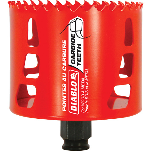 Scie cloche pour bois et m&eacute;tal, 3-1/4", Profondeur de la coupe 2-3/8", Carbure Ontario Safety Products