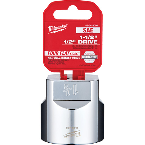 SAE Socket with Four Flat Sides, 1-1/2", 1/2" Drive, 6 Points Ontario Safety Products