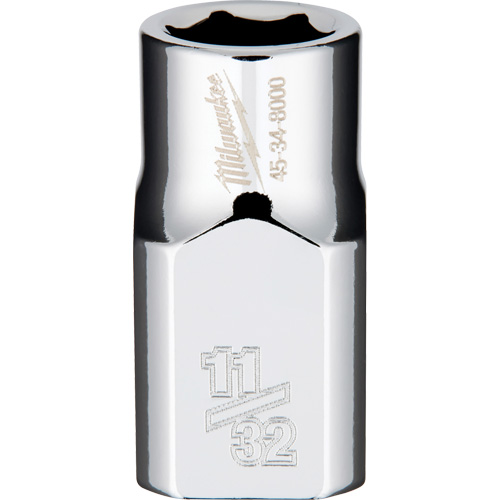 SAE Socket with Four Flat Sides, 11/32", 3/8" Drive, 6 Points Ontario Safety Products