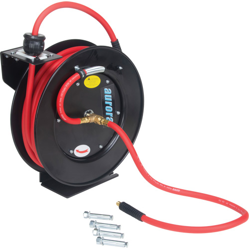Hose Reel, Air/Water, 1/2" x 50', Single Hose, 300 psi Ontario Safety Products
