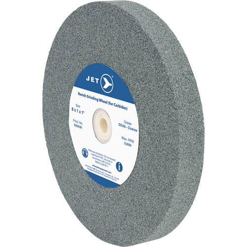 GC810C Bench Grinding Wheel, 8" x 1", 1" Arbor, Silicon Carbide Ontario Safety Products
