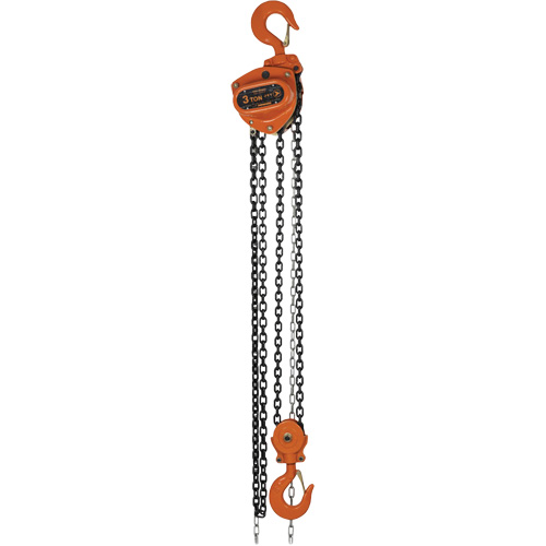 Palans &agrave; chaîne de s&eacute;rie KCH, Lev&eacute;e 10', Cabacit&eacute; 6600 lb (3 tonnes), Chaîne en Acier alli&eacute; Ontario Safety Products