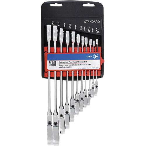 RCWS-11FS Flex Head Wrench Sets, Combination/Flex Head, 11 Pieces, Imperial Ontario Safety Products