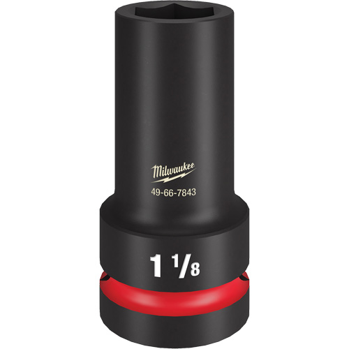 Shockwave Impact Duty Thin Wall Extra Socket, Impact, 1-1/8", 1" Drive, 6 Points, Deep Ontario Safety Products