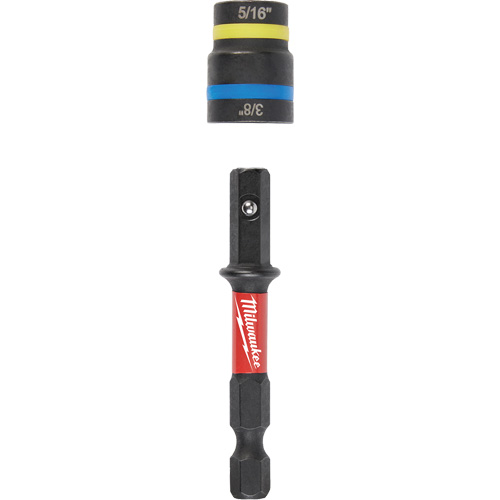 Tourne-&eacute;crou 2-en-1 Shockwave Impact Duty Quik-Clear, 5/16"/3/8" prise, 2-1/2" lo, Magn&eacute;tique Ontario Safety Products