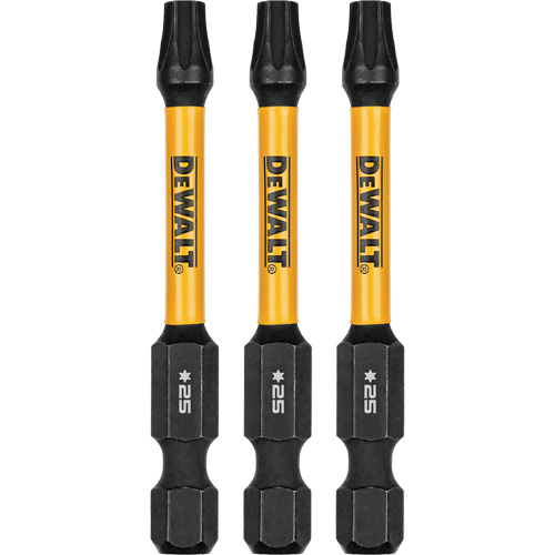 3-Piece FLEXTORQ&reg; Impact Screwdriving Bits, Torx, T-25, 1/4" Drive Ontario Safety Products