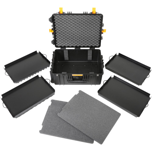 Mallette &agrave; outils roulante, portable et robuste, 18-3/5" la x 24-3/5" p x 11-1/2" h, Noir Ontario Safety Products