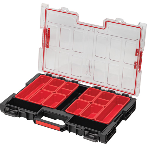 Arx&reg; Large Organizer with Bins, 21" x 15" x 3", Black Ontario Safety Products