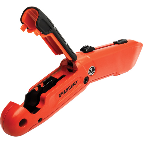 Auto-Retracting Safety Knife, 1", Steel, Aluminum Handle Ontario Safety Products