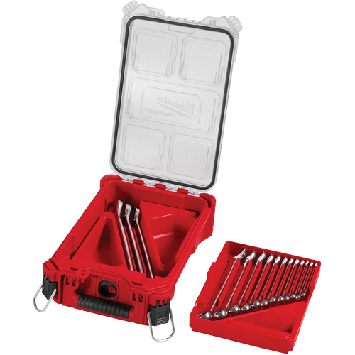 SAE Wrench Set with PackOut Compact Organizer, Combination, 15 Pieces, Imperial Ontario Safety Products