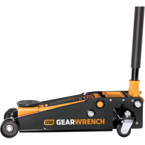 Heavy-Duty Floor Jack, 3 Ton(s) Capacity, 5-1/4" Lowered, 18-1/4" Raised, Manual Hydraulic Ontario Safety Products