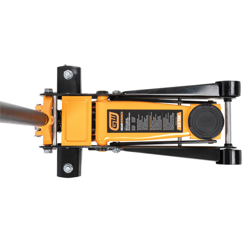 Heavy-Duty Floor Jack, 3 Ton(s) Capacity, 5-1/4" Lowered, 18-1/4" Raised, Manual Hydraulic Ontario Safety Products