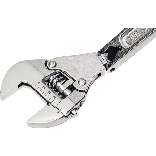 Cl&eacute; flexible &agrave; rochet ajustable, 8" lo, la max. 2-27/50", Chrome/Poli Ontario Safety Products