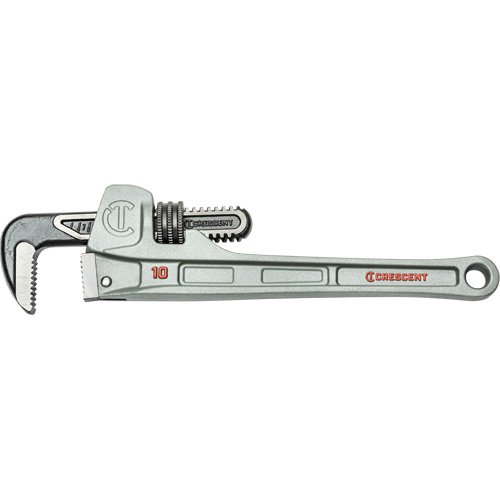 Slim Jaw Pipe Wrench, 1-9/10" Jaw Capacity, 10" Long, Powder Coated Finish, None Handle Ontario Safety Products
