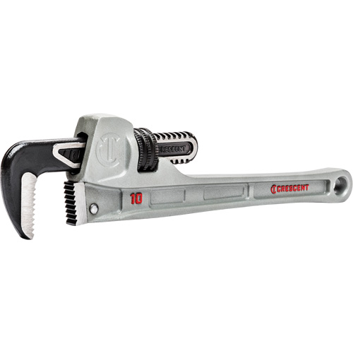 Slim Jaw Pipe Wrench, 1-9/10" Jaw Capacity, 10" Long, Powder Coated Finish, None Handle Ontario Safety Products