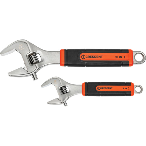 Quick-Fit-Jaw Adjustable Wrench Set, Adjustable, 2 Pieces, Imperial and Metric Ontario Safety Products