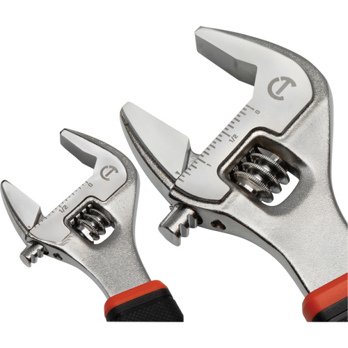 Quick-Fit-Jaw Adjustable Wrench Set, Adjustable, 2 Pieces, Imperial and Metric Ontario Safety Products