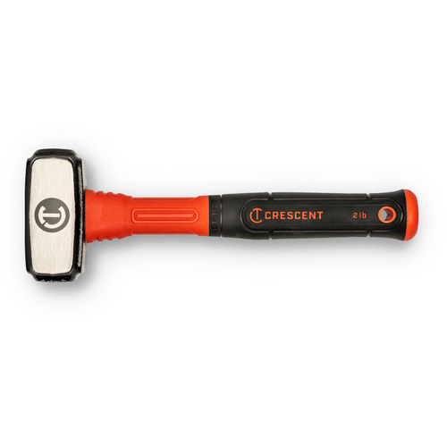 Drilling Hammer, 2 lbs., Cushion/Fibreglass Handle, 4" L Ontario Safety Products