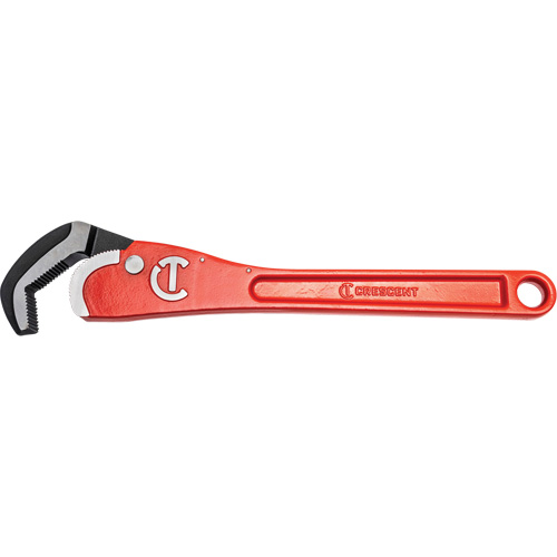 Self-Adjusting Steel Pipe Wrench, 2-1/2" Jaw Capacity, 16" Long, Powder Coated Finish, Non-Ergonomic Handle Ontario Safety Products
