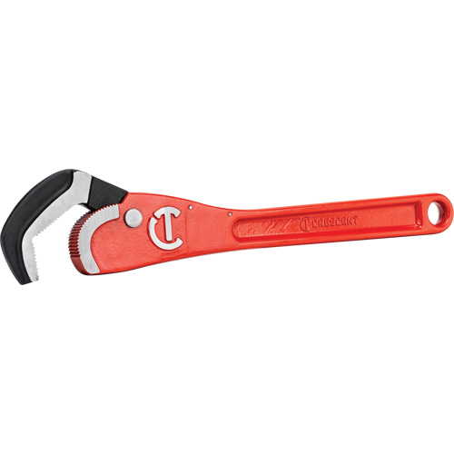 Self-Adjusting Steel Pipe Wrench, 2-1/2" Jaw Capacity, 16" Long, Powder Coated Finish, Non-Ergonomic Handle Ontario Safety Products