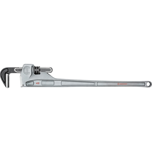 Pipe Wrench, 6" Jaw Capacity, 48" Long, Powder Coated Finish, Non-Ergonomic Handle Ontario Safety Products