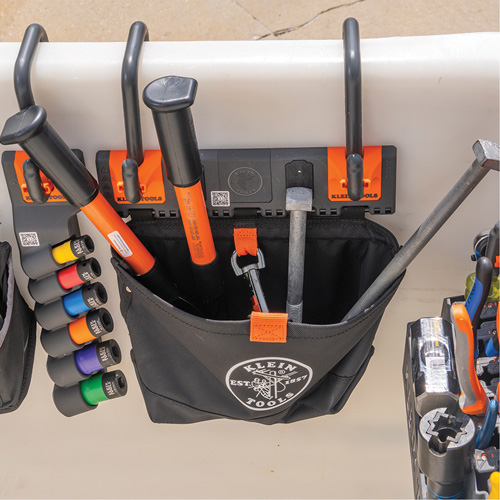 Module de poche pour quincaillerie avec crochet en S Bucket Work Centre, Nylon, 1 pochettes, Noir/Orange Ontario Safety Products