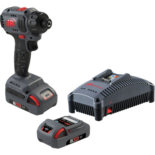 Cordless Compact Screwdriver Kit, 1/4", 37 ft-lbs Max. Torque, 20 V, Lithium-Ion Ontario Safety Products