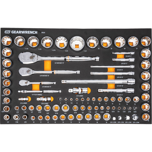 Mechanics Tool Set in Modular Foam Trays with Storage Unit, 194 Pieces Ontario Safety Products