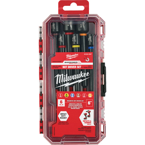 SHOCKWAVE Impact Duty 6" Nut Driver Set, 6 Pcs., Magnetic Ontario Safety Products