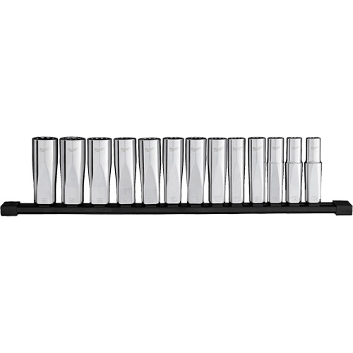 Jeu de douilles &agrave; puits profondes m&eacute;triques &agrave; 12 pans, 13 Mcx, Prise de 1/2", Profond Ontario Safety Products