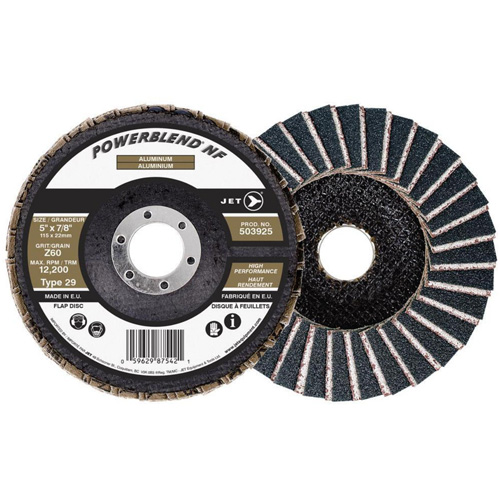 POWERBLEND NF Flap Disc, 5" x 7/8", Type 29, Z60 Grit, Zirconia Alumina Ontario Safety Products