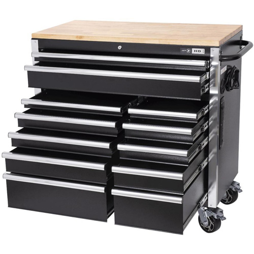 Armoire mobile de s&eacute;rie HDRC4112 HD, 12 tiroirs, 41" la x 21" p x 40-3/10" h, Noir Ontario Safety Products